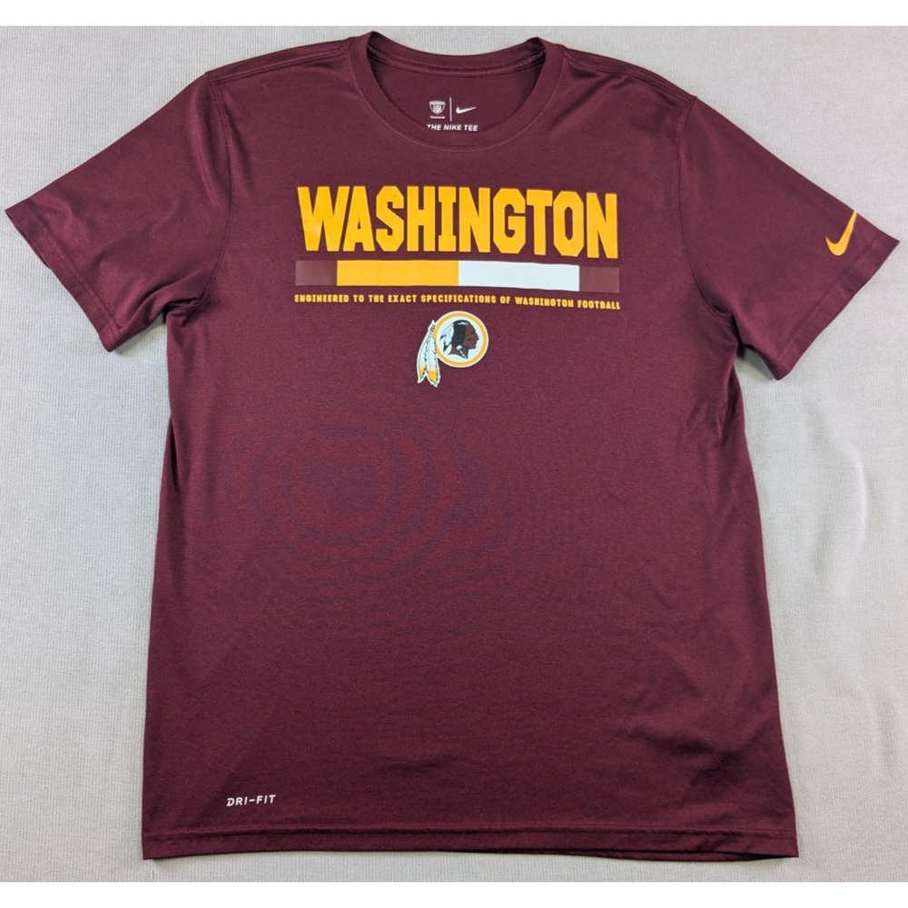 Washington Commanders Shirt Mens Large Red Nike Dri-Fit Training Retro NFL
